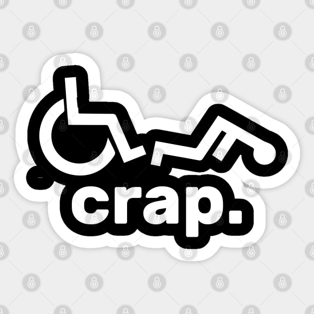 Handicap Wheelchair Funny Wheelchair Fall, Humor Handicap Fail,  Funny Gift For Him, Sticker by DaStore